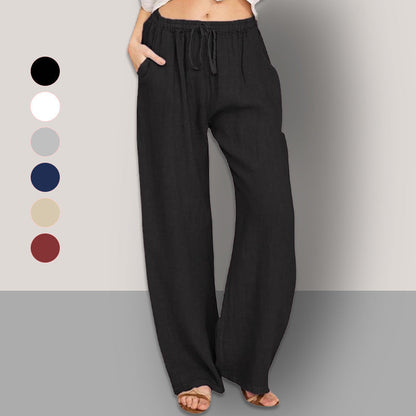 🔥Vente chaude🔥Pantalon large décontracté en coton et lin pour femme