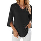 🔥2024NEW HOT SALE 🔥 T-shirt ample à col en V pour femmes【Achetez-en 2, livraison gratuite】