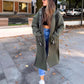 💖New Arrival Hot Sale 🔥Veste longue décontractée à capuche de couleur unie pour femme💥Remise à durée limitée de 59 %⏳