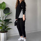 ✨2025 Nouveau Design✨Ensemble lounge 2 pièces en bloc de couleurs pour femme【Livraison gratuite】