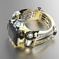 💍Bague Vintage Large Bandeau en Zirconium Robuste💍