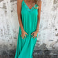 🩷New Arrival Hot Sale 🔥Elégante robe maxi décolleté V à bretelles spaghetti et dentelle pour femme