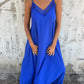 🩷New Arrival Hot Sale 🔥Elégante robe maxi décolleté V à bretelles spaghetti et dentelle pour femme