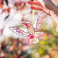 Décoration de fenêtre suspendue en acrylique représentant un colibri