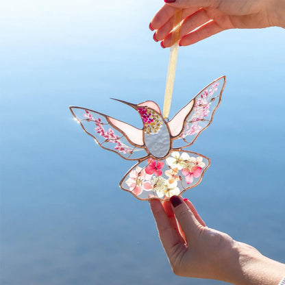 Décoration de fenêtre suspendue en acrylique représentant un colibri