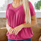🔥Vente directe d'usine🔥T-shirt décontracté extensible à col en V pour femme