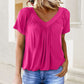 🔥Vente directe d'usine🔥T-shirt décontracté extensible à col en V pour femme
