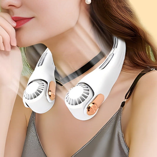 🌪️🍃 Ventilateur de cou – Ultra-silencieux, rotation à 360°, 3 vitesses. Rafraîchissement mains libres, longue autonomie. Indispensable en été !