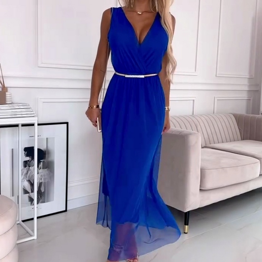 💃New Arrival Hot Sale 🔥Robe en maille sans manches à col V Boho