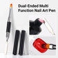 Pinceau à double pointe pour nail art avec spatule