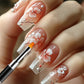Pinceau à double pointe pour nail art avec spatule