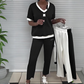 💜PROMOTION DU DERNIER JOUR - 59% DE RÉDUCTION💜Ensemble pantalon et top décontracté à col en V pour femmes