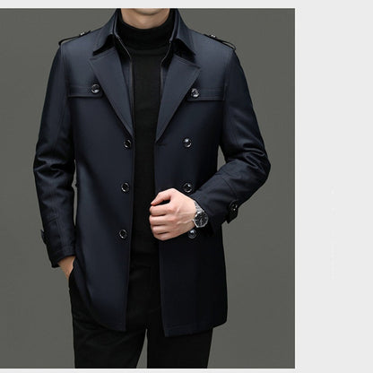 🔥 60% KORTING ! ✨ Mannen Lange Trenchcoat - Afneembare Voering, Winddicht en Waterafstotend, Klassiek en Praktisch 🧥Livraison gratuite🌂