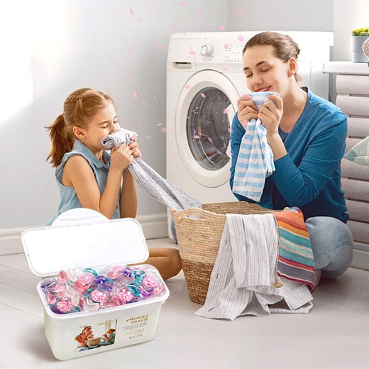 Lessive en Capsules Hydrosolubles Tout-en-Un avec Parfum Durable