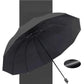 ☔ Grand parapluie pliable et résistant au vent à 12 baleines