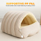 📢52% de réduction！！！ 🐶🐱Chaleur, confort douillet, niche en peluche pour animaux domestiques