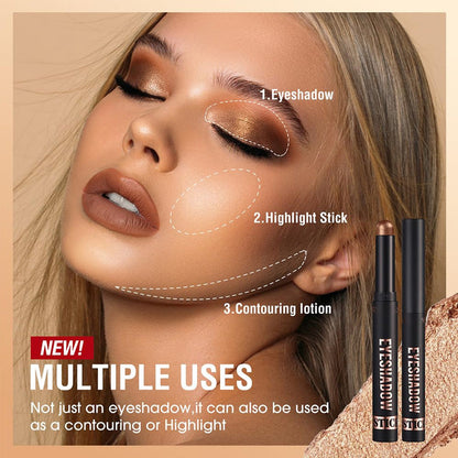 🤩AUJOURD'HUI SEULEMENT - POUR 8 PIÈCES !!🎄PLUS DE 50 000 UNITÉS VENDUES ! 🎁✨8 couleurs de fards à paupières pailletés en stick, waterproof, longue tenue et multi-usage