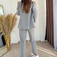 ⏳55 % de réduction pour une durée limitée⏰ Ensemble 2 pièces classique pour femme comprenant un blazer et un pantalon🧥👖