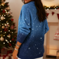 ✨ Pull à manches longues en maille brillante pour femme
