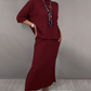 ⏳Spécial à durée limitée⏰Ensemble 2 pièces élégant composé d'un pull en maille et d'une jupe midi👚👗