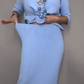 ⏳Spécial à durée limitée⏰Ensemble 2 pièces élégant composé d'un pull en maille et d'une jupe midi👚👗