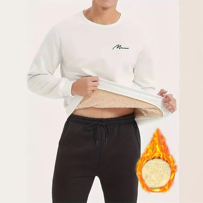 🔥Sweat-shirt de sous-couche chaud et doublé polaire de haute qualité pour homme