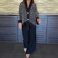 ✈️Livraison gratuite✈️Ensemble 2 pièces pour femme comprenant un cardigan à col en V et à paillettes et un pantalon à jambes larges