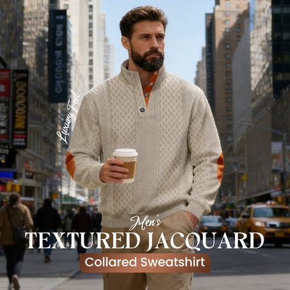 Sweat-shirt décontracté d'extérieur pour homme à col jacquard✈️ Achetez-en 2, Livraison Gratuite✈️