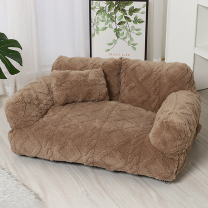 📢📢55 % de réduction !! ⏰Panier canapé apaisant en peluche pour animaux avec housse amovible🛋️🔥Livraison gratuite