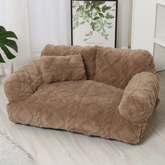📢📢55 % de réduction !! ⏰Panier canapé apaisant en peluche pour animaux avec housse amovible🛋️🔥Livraison gratuite