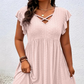 👗56% de réduction💞 Robe femme col V à volants – Élégante, cintrée & polyvalente – Parfaite pour le bureau, les brunchs ou les rendez-vous romantiques – chic et féminine 🌸