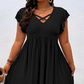 👗56% de réduction💞 Robe femme col V à volants – Élégante, cintrée & polyvalente – Parfaite pour le bureau, les brunchs ou les rendez-vous romantiques – chic et féminine 🌸
