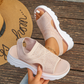 ⏳Promotion de dernière minute🔥🔥Sandales en maille respirante pour femme, avec semelles épaisses et soutien de la voûte plantaire