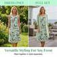 🏆Offre spéciale à durée limitée🔥Élégant ensemble 2 pièces composé d'une robe en mousseline et d'un cardigan pour femme🌸L'imprimé parfait🌸