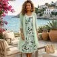 🏆Offre spéciale à durée limitée🔥Élégant ensemble 2 pièces composé d'une robe en mousseline et d'un cardigan pour femme🌸L'imprimé parfait🌸