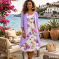 🏆Offre spéciale à durée limitée🔥Élégant ensemble 2 pièces composé d'une robe en mousseline et d'un cardigan pour femme🌸L'imprimé parfait🌸