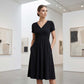 🌟 Offre à durée limitée 💃Robe plissée croisée à col en V pour femme