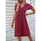 🌟 Offre à durée limitée 💃Robe plissée croisée à col en V pour femme