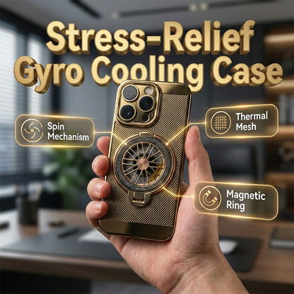 📱 Coque de téléphone magnétique avec anneau rotatif et dissipation thermique