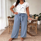 💖 Ensemble deux pièces élégant et confortable : haut imprimé et pantalon large 💖