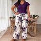 💖 Ensemble deux pièces élégant et confortable : haut imprimé et pantalon large 💖