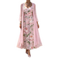 🌸👗Ensemble deux pièces élégant pour femme : robe à motifs floraux – Un style parfait et raffiné✨