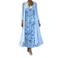 🌸👗Ensemble deux pièces élégant pour femme : robe à motifs floraux – Un style parfait et raffiné✨