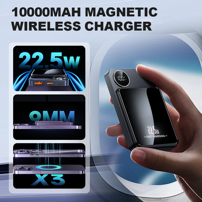 🔋 PROMO LIMITÉE -55% ! ✨ Batterie Externe 22,5W Magnétique – Charge 3 Appareils, Ultra-Mince, 10 000 mAh ⚡