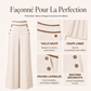⌛Offre à durée limitée🛍️Pantalon pour femmes à taille haute, très extensible et à jambes larges, avec passepoil de couleur contrastante