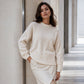 ✨OFFRE SPÉCIALE DU DERNIER JOUR !!🌺Pull femme à col rond, en maille torsadée, coupe ample et respirant