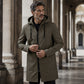 🍂 Protection & Style | Veste Homme Mi-Longue Coupe-Vent à Capuche⚡ Livraison gratuite