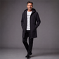 🍂 Protection & Style | Veste Homme Mi-Longue Coupe-Vent à Capuche⚡ Livraison gratuite