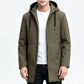 🍂 Protection & Style | Veste Homme Mi-Longue Coupe-Vent à Capuche⚡ Livraison gratuite
