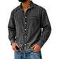 💙 Style Denim Intemporel | Chemise Homme Délavée Coupe Décontractée